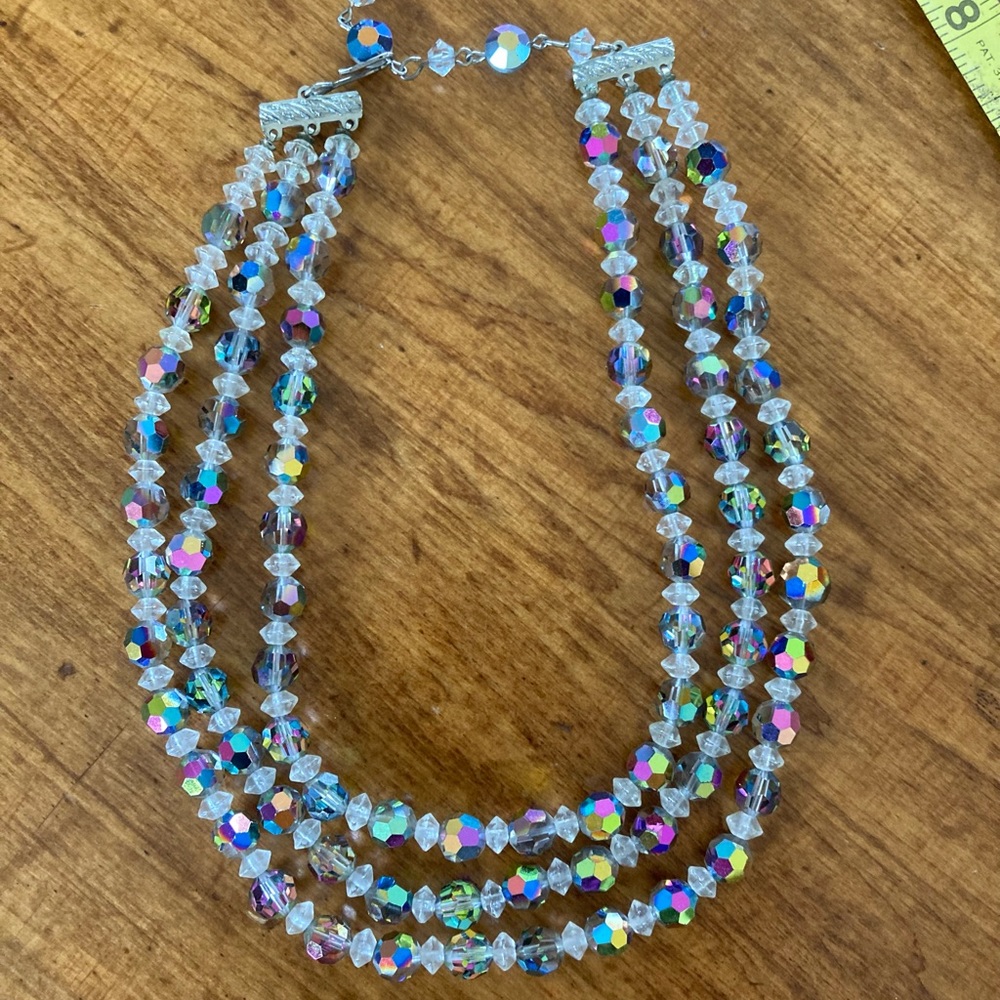 Vintage multi colour multi strand necklace